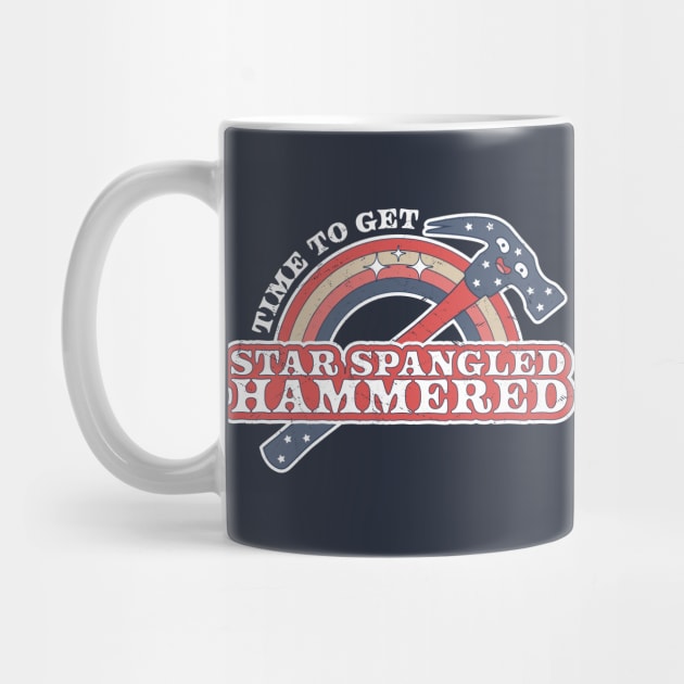 Time To Get Star Spangled Hammered 4th Of July Funny Hammer by OrangeMonkeyArt